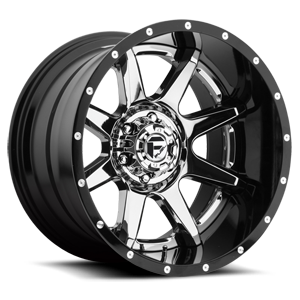 Rampage - D247 Chrome Center and Gloss Black Outer 6 lug
