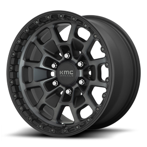 KMC Wheels KM718 Summit 6 Satin Black Machined w/ Gray Tint
