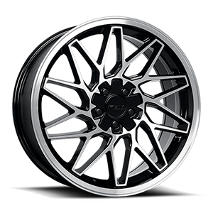 KR09 5 Glossy Black Machined Face