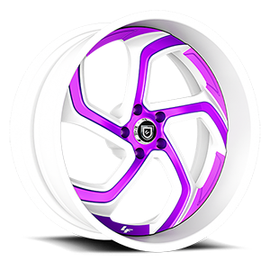LF-761 5 White with Purple Accents
