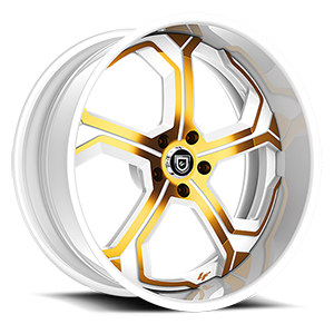 LF-764 5 White with Gold Trim