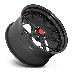 LGB Matte Black/Candy Red HW w Gloss Black Lip