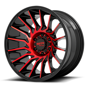 MO807 Shockwave 6 Gloss Black Machined w/ Red Tint