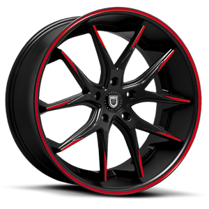 R -Twelve 5 Satin and Black with Red Accents