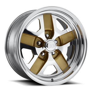 18x9.5 Polished w/ Gold Accents
