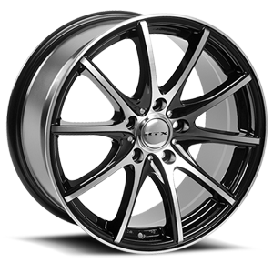 RTX Strobe 5 Alloy Wheel//Rim Black Machined Face Red Clear Size 17x7.5 Inch Bolt Pattern 5x114.3 Offset 45 Center Bore 73.1 Center Caps included Lug Nuts NOT included priced individually