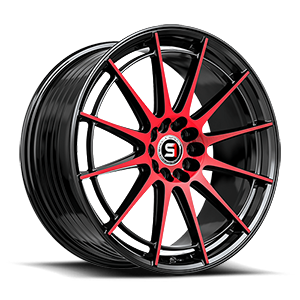 Gloss Black & Red Machined