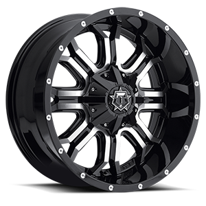 TIS Offroad 535 6 Gloss Black with Machined Face and Chrome Star Cap
