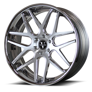 Vellano Wheels VCA Concave 6 Brushed and Polished with Chrome Lip