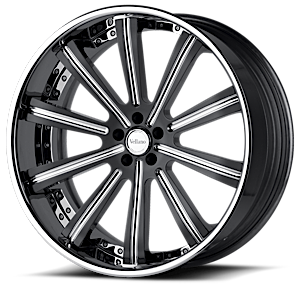 VTi concave 6 Black with Chrome Inserts