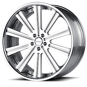 VTi concave 6 Brushed Silver with Chrome Lip
