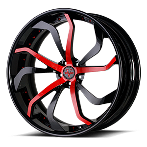 VCY Concave 5 Gloss Red & Black / Gloss Black Lip