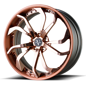 VCY Concave 5 Hi-Polish Rose Gold Copper Face / Brushed Rose Gold Copper Lip