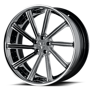 VTV Concave (Custom Cut) 5 Gloss Black & Hi-Polish / Chrome Lip