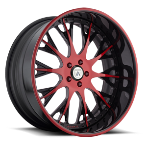 Asanti Wheels - AF825 Red and Black 5 lug