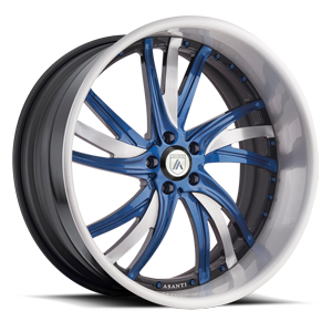Asanti Wheels - AF827 Blue and Brushed 5 lug