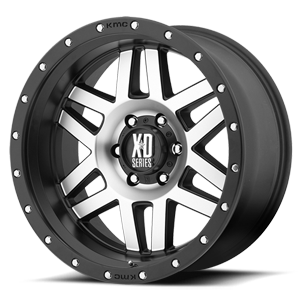 XD Wheels XD128 Machete 6 Machined Face w/ Black Ring