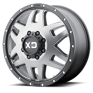 XD Wheels XD130 Machete Dually 8 Matte Gray w/ Black Ring