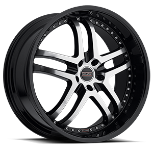 Sacchi 248-6709B S48 Black Wheel with Machined Face/Lip 16x7/5x112mm 