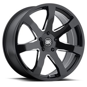 Mozambique Gloss Black with Milled Spoke 5 lug