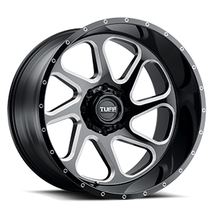 T2B True Directional 8 Gloss Black with Milled Spoke