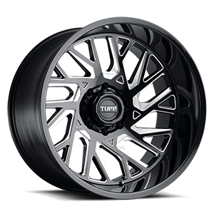 T4B True Directional 8 Gloss Black with Milled Spoke