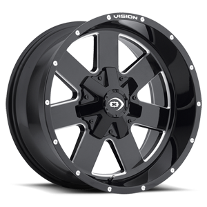 411 Arc-cloned 5 Gloss Black Milled Spokes