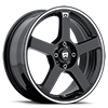 Motegi Wheel MR116 Gloss Black w/ Machined Flange