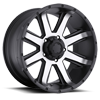 195 Crusher Satin Black with Diamond Cut Face and Satin Clear Coat