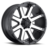 195 Crusher Satin Black with Diamond Cut Face and Satin Clear Coat