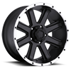 195 Crusher - Satin Black with Diamond Cut Face and Satin Clear Coat