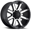 195 Crusher Satin Black with Diamond Cut Face and Satin Clear Coat