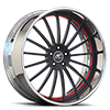 5 LUG INTENZA BLACK AND RED WITH CHROME LIP