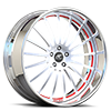 5 LUG INTENZA SATIN AND RED WITH CHROME LIP