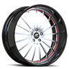 5 LUG INTENZA SATIN AND RED WITH BLACK LIP