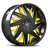 5 LUG FORZIANO BLACK AND YELLOW WITH CARBON LIP