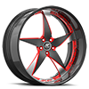 5 LUG MILANI 5 BLACK, RED AND SATIN WITH CARBON LIP