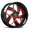 5 LUG TALENZO BLACK AND RED WITH BLACK LIP