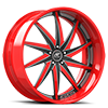 5 LUG VONA BLACK AND RED WITH RED LIP