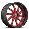 5 LUG ENTOURAGE RED AND BLACK WITH CARBON LIP