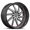 5 LUG ENTOURAGE SILVER, BLACK AND RED WITH CARBON LIP