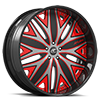5 LUG MONDO SATIN, RED AND BLACK WITH CARBON LIP