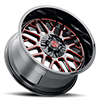 5 LUG NX-19 MIDNIGHT BLACK / RED MG MILLING