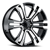 6 LUG RT-4 GLOSSY BLACK / MACHINED FACE