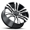 6 LUG RT-4 GLOSSY BLACK / MACHINED FACE