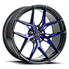 5 LUG MF.12 GLOSSY BLACK / BLUE MACHINED FACE / BLUE MILL MACHINED / UNDERCUT