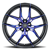 5 LUG MF.12 GLOSSY BLACK / BLUE MACHINED FACE / BLUE MILL MACHINED / UNDERCUT