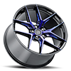 5 LUG MF.12 GLOSSY BLACK / BLUE MACHINED FACE / BLUE MILL MACHINED / UNDERCUT