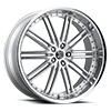 5 LUG NO.33 PLATINUM SILVER / DIAMOND CUT FACE
