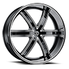 5 LUG NO44 GLOSSY BLACK / DIAMOND CUT FACE / CHROME LIP